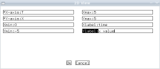 2D axes menu