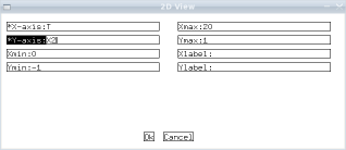 2D axes menu