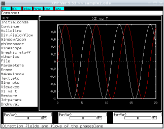 x1 and x2 both plotted vs time